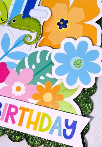 Tropical Happy Birthday Tag by Kristin Rizzo for Scrapbook Adhesives by 3L 