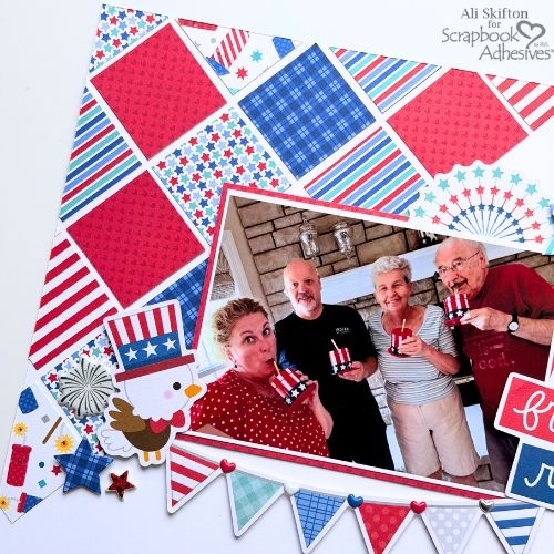 Let Freedom Ring Layout by Ali Skifton for Scrapbook Adhesives by 3L
