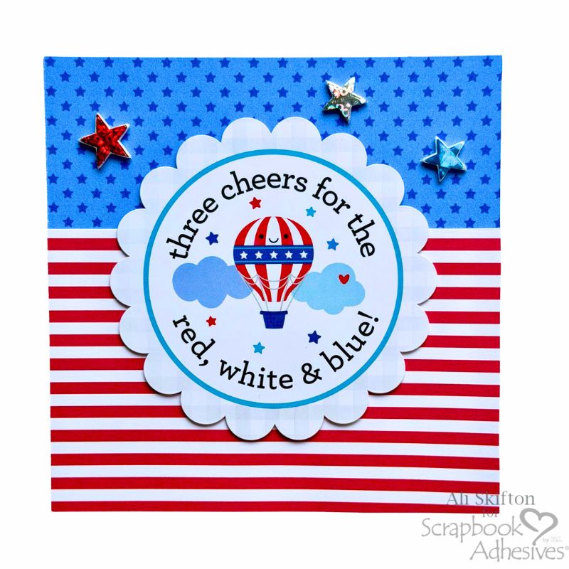 Red White and Blue Card by Ali Skifton for Scrapbook Adhesives by 3L