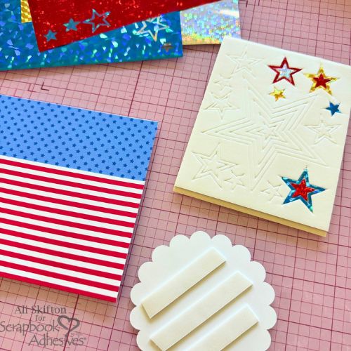Red White and Blue Card by Ali Skifton for Scrapbook Adhesives by 3L