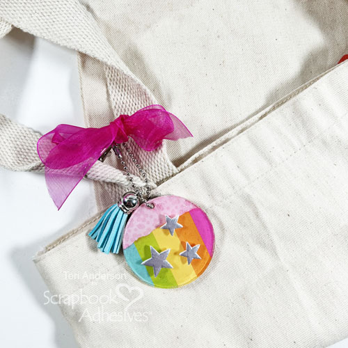 DIY Star Bag Charms by Teri Anderson for Scrapbook Adhesives by 3L
