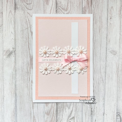 Floral Let's Celebrate Card by Yvonne van de Grijp for Scrapbook Adhesives by 3L