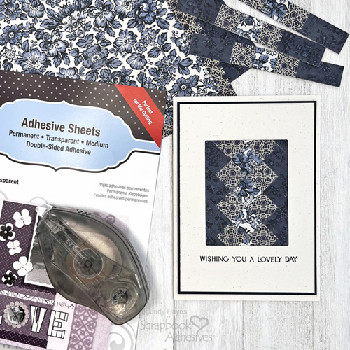 Lovely Day Pieced Quilt Card by Judy Hayes for Scrapbook Adhesives by 3L