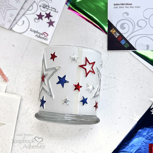 Bright Stars Votive Holder by Judy Hayes for Scrapbook Adhesives by 3L 