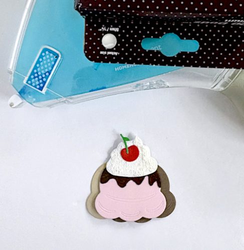 Neapolitan Sundae Ice Cream Card by Margie Higuchi for Scrapbook Adhesives by 3L