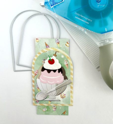Neapolitan Sundae Ice Cream Card by Margie Higuchi for Scrapbook Adhesives by 3L