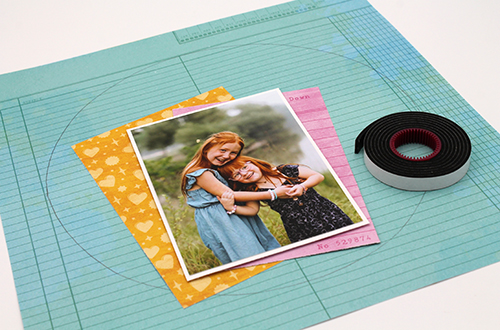 Layered Happy Wreath Layout by Tracy McLennon for Scrapbook Adhesives by 3L