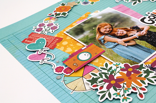 Layered Happy Wreath Layout by Tracy McLennon for Scrapbook Adhesives by 3L