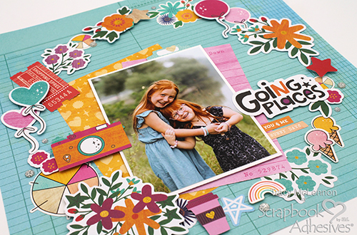 Layered Happy Wreath Layout by Tracy McLennon for Scrapbook Adhesives by 3L