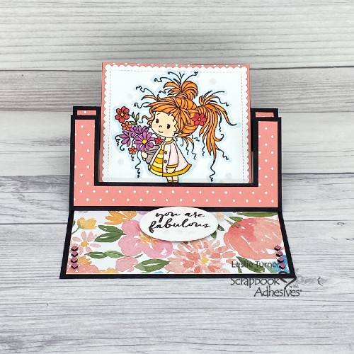Fabulous Swing Easel Card by Leslie Turner for Scrapbook Adhesives by 3L 
