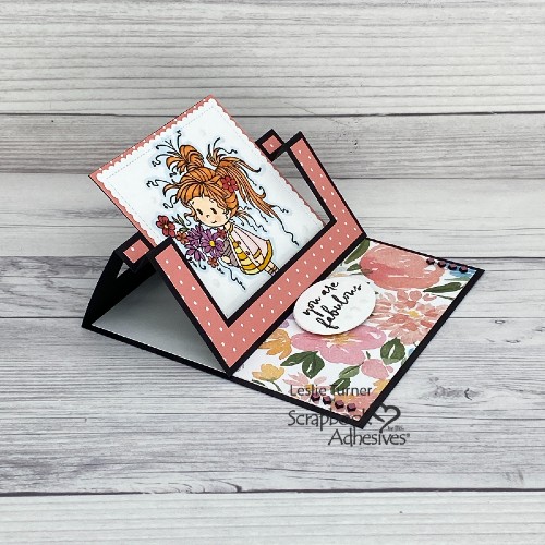 Fabulous Swing Easel Card by Leslie Turner for Scrapbook Adhesives by 3L 