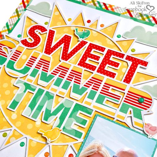Sweet Summer Time Layout by Ali Skifton for Scrapbook Adhesives by 3L