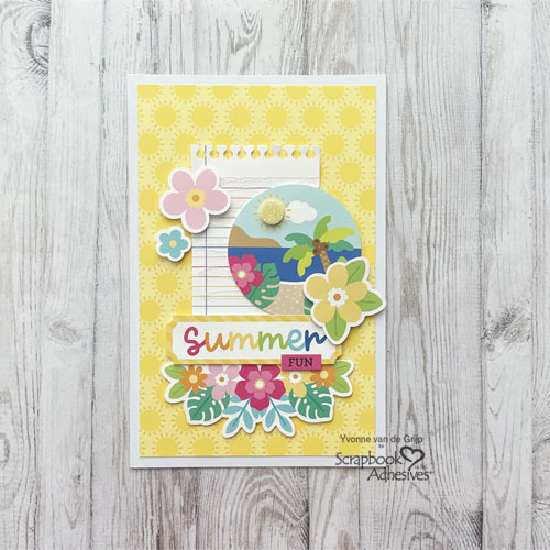 Layered Summer Fun Card by Yvonne van de Grijp for Scrapbook Adhesives by 3L