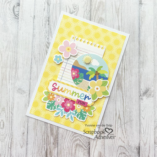 Layered Summer Fun Card by Yvonne van de Grijp for Scrapbook Adhesives by 3L