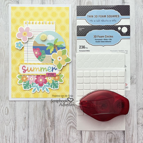 Layered Summer Fun Card by Yvonne van de Grijp for Scrapbook Adhesives by 3L