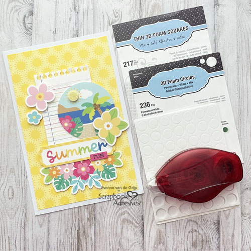 Layered Summer Fun Card by Yvonne van de Grijp for Scrapbook Adhesives by 3L