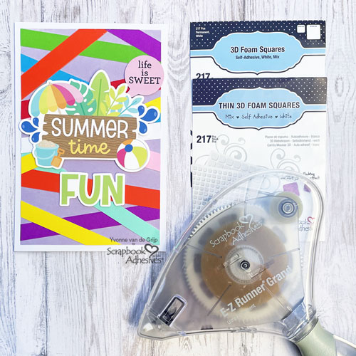 Summertime Fun Card by Yvonne van de Grijp for Scrapbook Adhesives by 3L