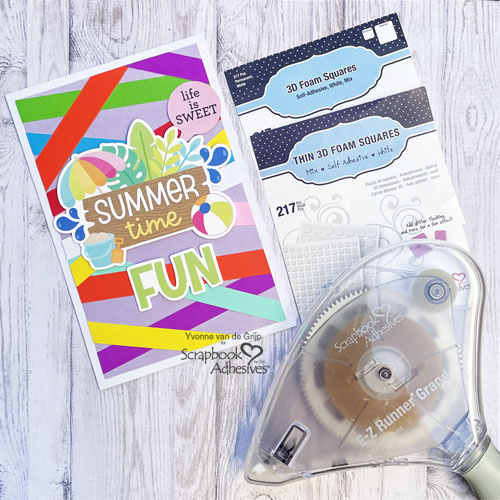 Summertime Fun Card by Yvonne van de Grijp for Scrapbook Adhesives by 3L