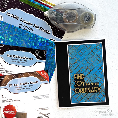 Find Joy Embossed Panel Card by Judy Hayes for Scrapbook Adhesives by 3L 