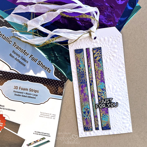 Just for You Emboss + Foil Tag by Judy Hayes for Scrapbook Adhesives by 3L