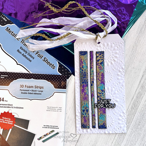 Just for You Emboss + Foil Tag by Judy Hayes for Scrapbook Adhesives by 3L