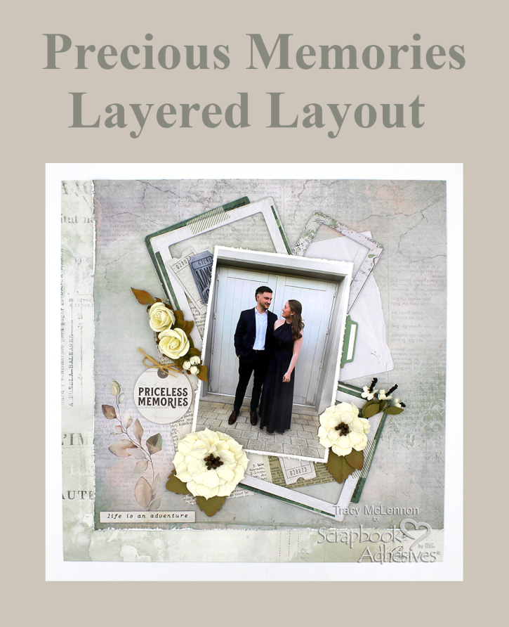Priceless Memories Layered Layout by Tracy McLennon for Scrapbook Adhesives by 3L Pinterest