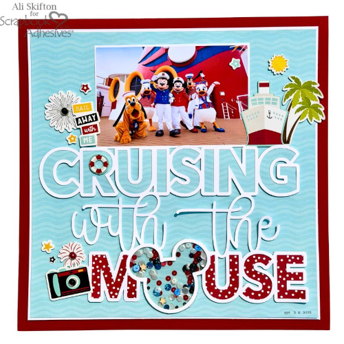 Cruising with the Mouse Shaker Layout by Ali Skifton for Scrapbook Adhesives by 3L