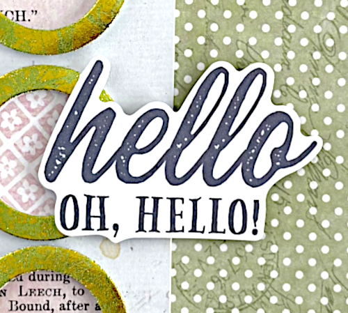 Oh Hello Circle Card by Margie Higuchi for Scrapbook Adhesives by 3L 