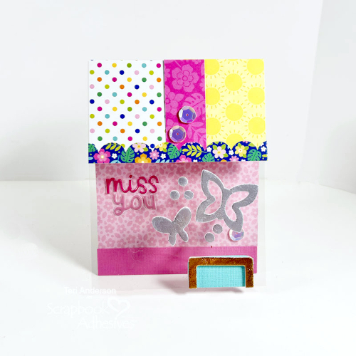 Miss You Floating Front Card by Teri Anderson for Scrapbook Adhesives by 3L
