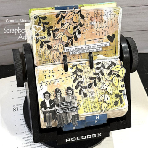 Rolodex Index Card Art by Connie Mercer for Scrapbook Adhesives by 3L