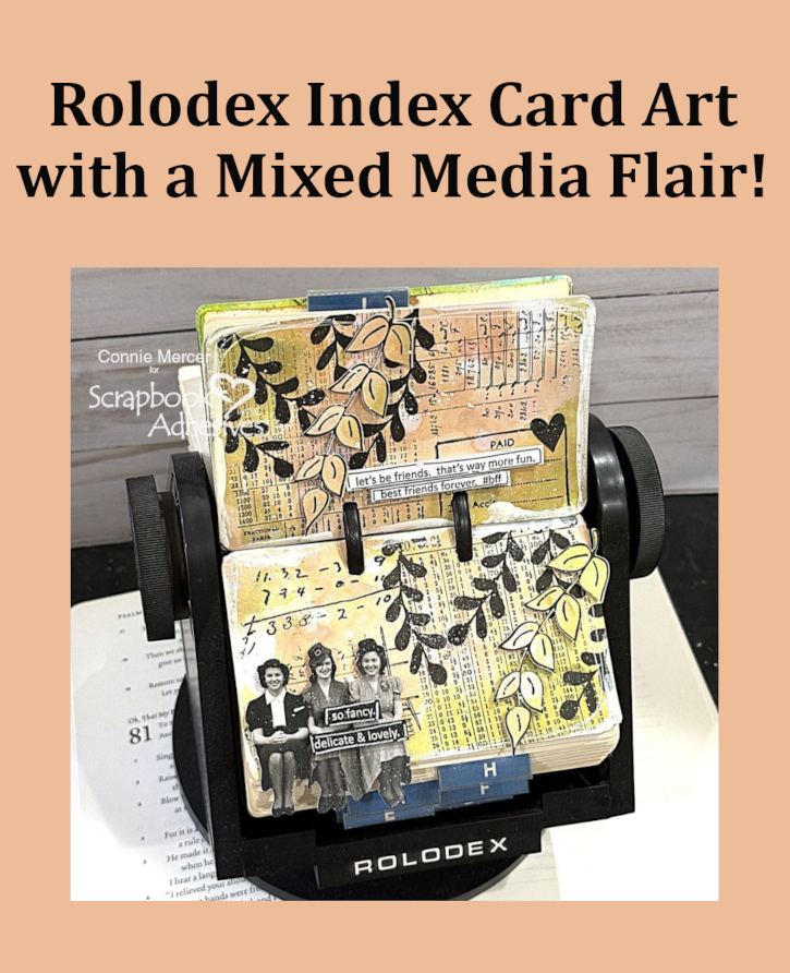 Rolodex Index Card Art by Connie Mercer for Scrapbook Adhesives by 3L Pinterest