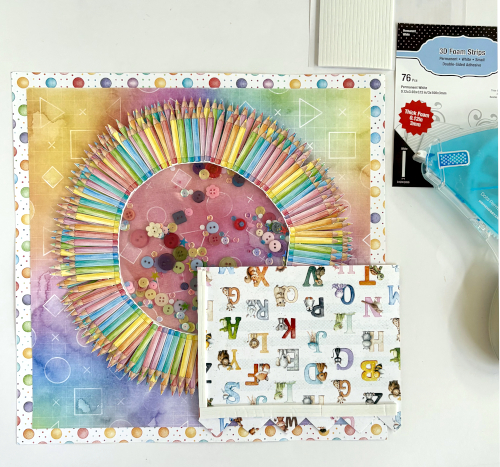 School Days Shaker Layout by Margie Higuchi for Scrapbook Adhesives by 3L 