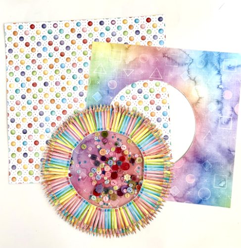 School Days Shaker Layout by Margie Higuchi for Scrapbook Adhesives by 3L 