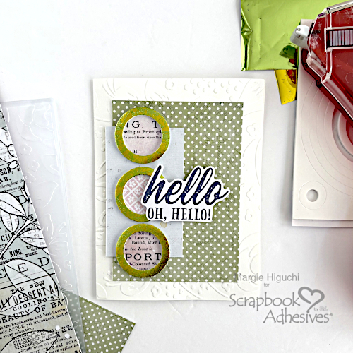 Oh Hello Circle Card by Margie Higuchi for Scrapbook Adhesives by 3L 
