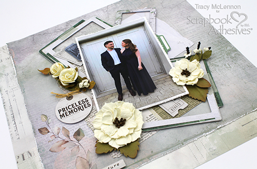 Priceless Memories Layered Layout by Tracy McLennon for Scrapbook Adhesives by 3L