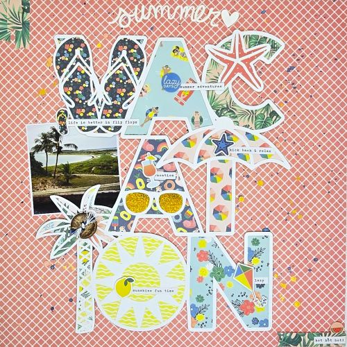 Summer Vacation Layout by Kristin Rizzo for Scrapbook Adhesives by 3L