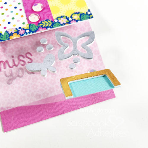 Miss You Floating Front Card by Teri Anderson for Scrapbook Adhesives by 3L