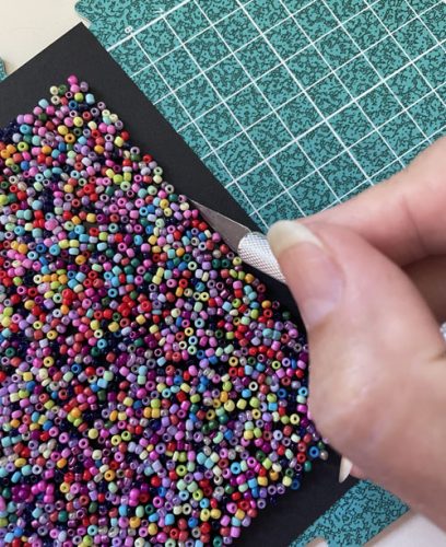 Colorful Beaded Card by Yvonne van de Grijp for Scrapbook Adhesives by 3L 