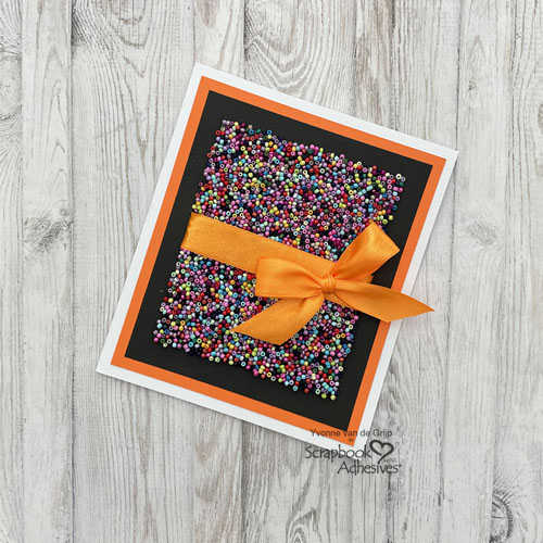 Colorful Beaded Card by Yvonne van de Grijp for Scrapbook Adhesives by 3L 