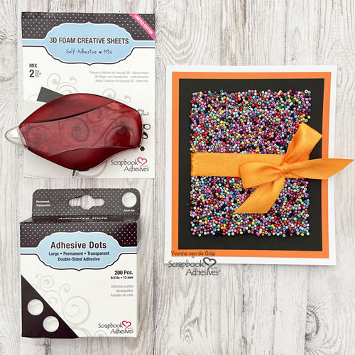 Colorful Beaded Card by Yvonne van de Grijp for Scrapbook Adhesives by 3L 