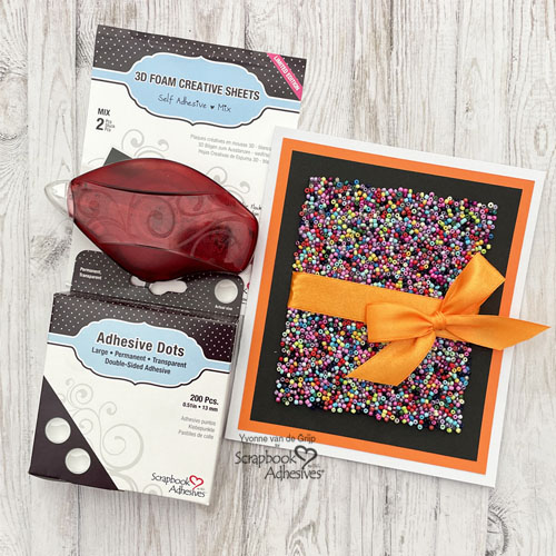 Colorful Beaded Card by Yvonne van de Grijp for Scrapbook Adhesives by 3L 