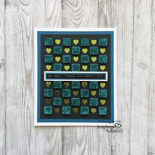 Small Things with Great Love Glittered Card by Yvonne van de Grijp for Scrapbook Adhesives by 3L 