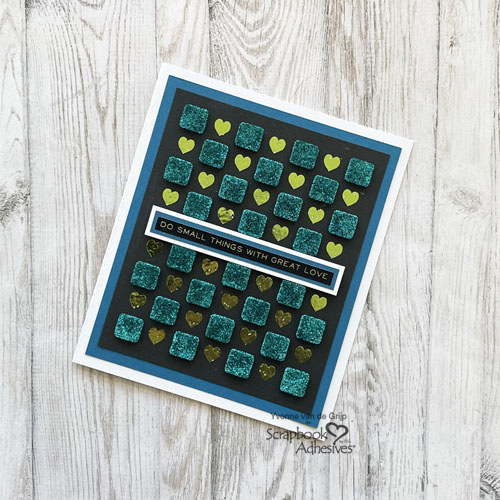Small Things with Great Love Glittered Card by Yvonne van de Grijp for Scrapbook Adhesives by 3L 