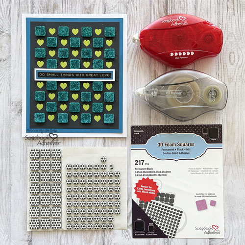 Small Things with Great Love Glittered Card by Yvonne van de Grijp for Scrapbook Adhesives by 3L 