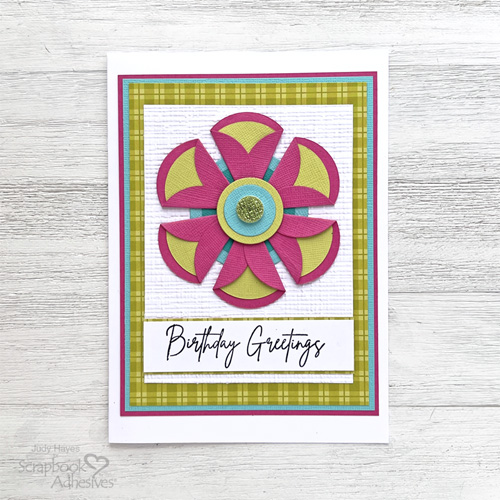 Funky Flower Birthday Greetings by Judy Hayes for Scrapbook Adhesives by 3L 