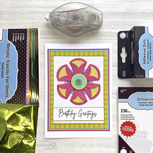 Funky Flower Birthday Greetings by Judy Hayes for Scrapbook Adhesives by 3L 