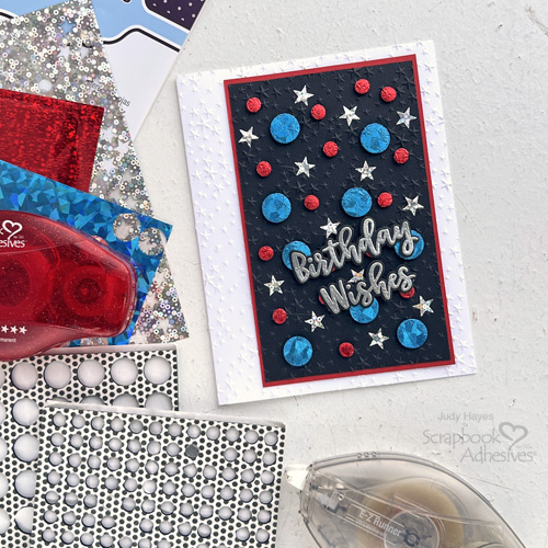 Sparkly Birthday Wishes Card by Judy Hayes for Scrapbook Adhesives by 3L