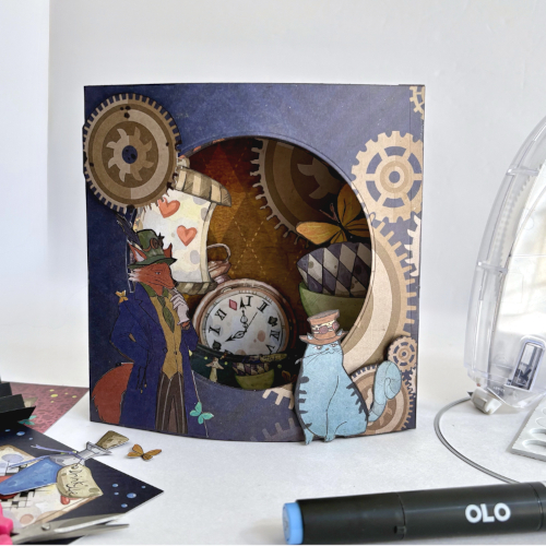 Wonder World Tunnel Card by Margie Higuchi for Scrapbook Adhesives by 3L