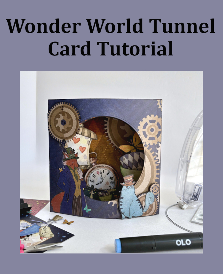 Wonder World Tunnel Card by Margie Higuchi for Scrapbook Adhesives by 3L Pinterest