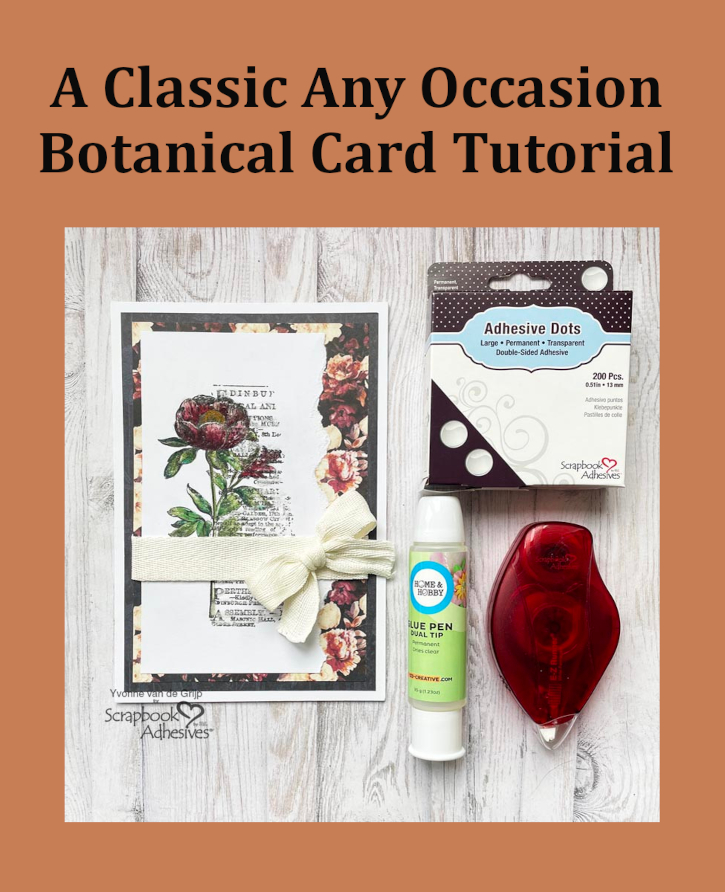 Any Occasion Botanical Card by Yvonne van de Grijp for Scrapbook Adhesives by 3L Pinterest
